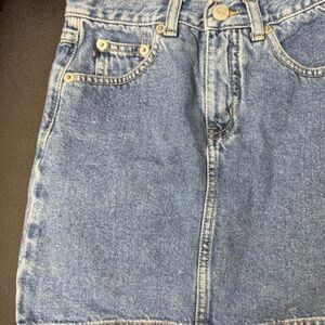 Vintage Polo Jeans Co Light Blue high waisted kids Denim Skirt sz 7Y